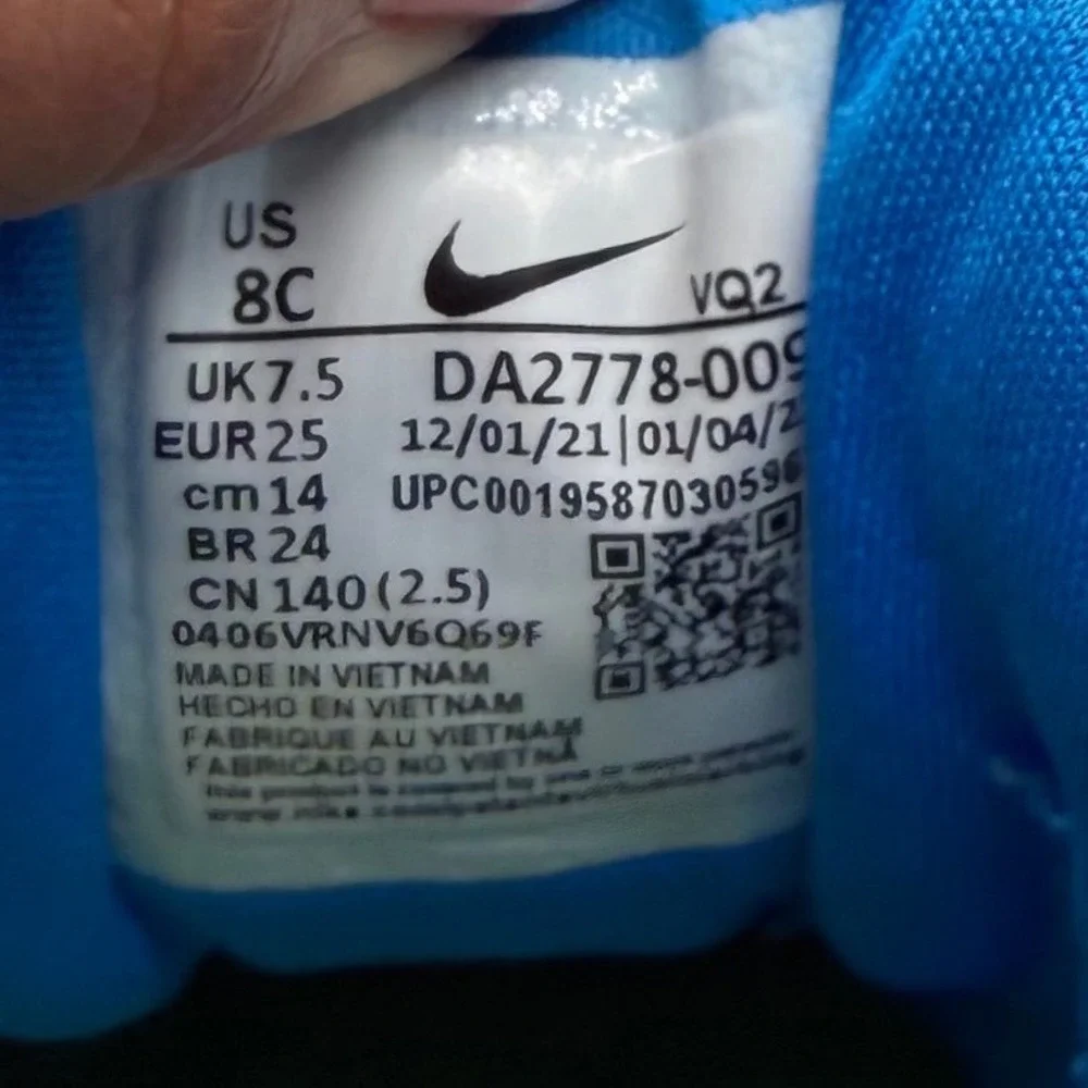 Nike Star Runner 2 Toddler Blue Yellow Hook Loop‎ Athletic Shoes Size 8C Sneaker